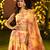 Mustard Flower Print Satin Silk Lehenga Blouse With Dupatta