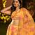 Mustard Flower Print Satin Silk Lehenga Blouse With Dupatta