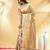 beige katan banarasi silk blend saree with golden zari weaving