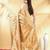 beige katan banarasi silk blend saree with golden zari weaving