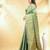 turquoise blue katan banarasi silk blend saree with gold zari weaving