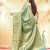 turquoise blue katan banarasi silk blend saree with gold zari weaving