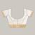 white katan banarasi silk blend saree with golden zari weaving