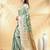 sea green katan banarasi silk blend saree with golden zari weaving