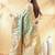 sea green katan banarasi silk blend saree with golden zari weaving