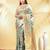 mint green katan banarasi silk blend saree with golden zari weaving