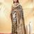 grey katan banarasi silk blend saree with golden zari weaving