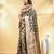 grey katan banarasi silk blend saree with golden zari weaving