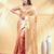 peach katan banarasi silk blend saree with golden zari weaving