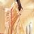 peach katan banarasi silk blend saree with golden zari weaving