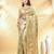 pistachio green katan banarasi silk blend saree with golden zari weaving
