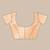 apricot katan banarasi silk blend saree with golden zari weaving