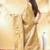 beige katan banarasi silk blend saree with golden zari weaving