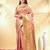 baby pink katan banarasi silk blend saree with golden zari weaving