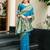 Royal blue woven floral silk blend zari weaving paithani saree