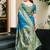 Royal blue woven floral silk blend zari weaving paithani saree