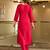 pink Viscose Embroidered Straight Kurta with Pant And Dupatta Sets