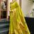 Light green woven floral silk blend zari weaving paithani saree