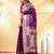 purple katan banarasi silk blend saree with gold zari weaving