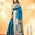 sky blue katan banarasi silk blend saree with gold zari weaving
