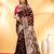 maroon katan banarasi silk blend saree with gold zari brocade weaving