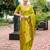 Light green woven floral silk blend zari weaving paithani saree
