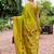 Light green woven floral silk blend zari weaving paithani saree