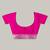 rani pink katan banarasi silk blend saree with silver zari weaving