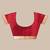 crimson red katan banarasi silk blend saree with gold zari leaf motif