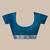 royal blue katan banarasi silk blend saree with silver zari work