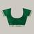 green katan banarasi silk blend saree with silver zari buta