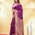 violet katan banarasi silk blend saree with gold zari weaving
