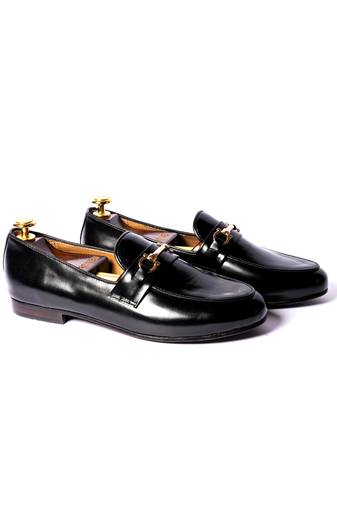 Blak solid loafers