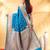sky blue katan banarasi silk blend saree with gold zari weaving