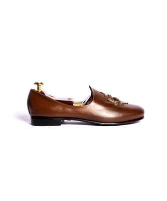 Tan  woven juttis 4