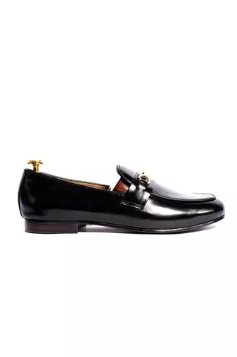 Blak solid loafers