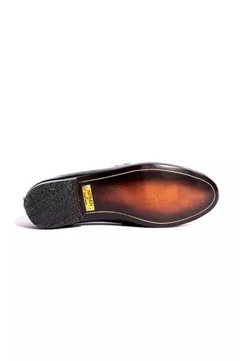 Blak solid loafers