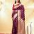 purple katan banarasi silk blend saree with gold zari weaving