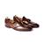 Brown solid loafers