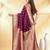 purple katan banarasi silk blend saree with gold zari weaving