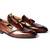 Brown solid loafers