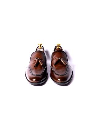 Brown solid loafers 3