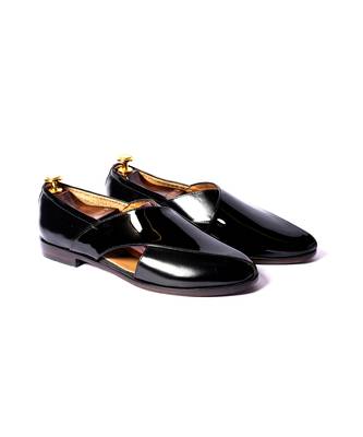 Black solid Sandals 1