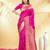 pink katan banarasi silk blend saree with gold zari weaving