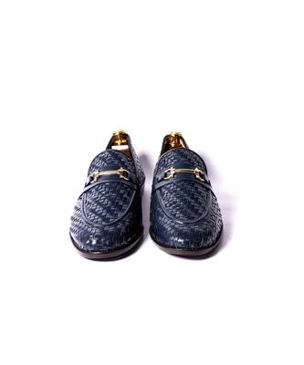 Blue solid loafers 3