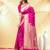 pink katan banarasi silk blend saree with gold zari weaving