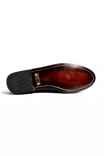 Blue solid loafers
