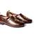 Brown woven loafers