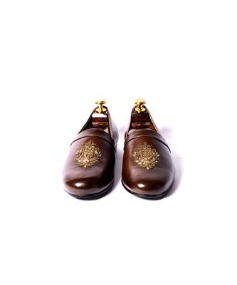 Brown woven loafers 3