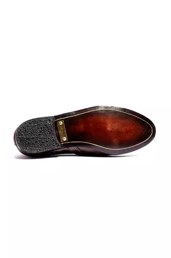 Brown woven loafers
